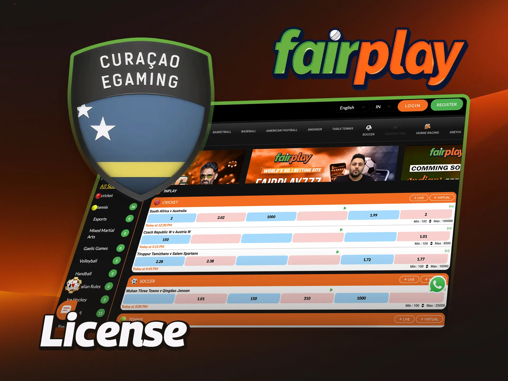 Read more about FairPlay casino's license.