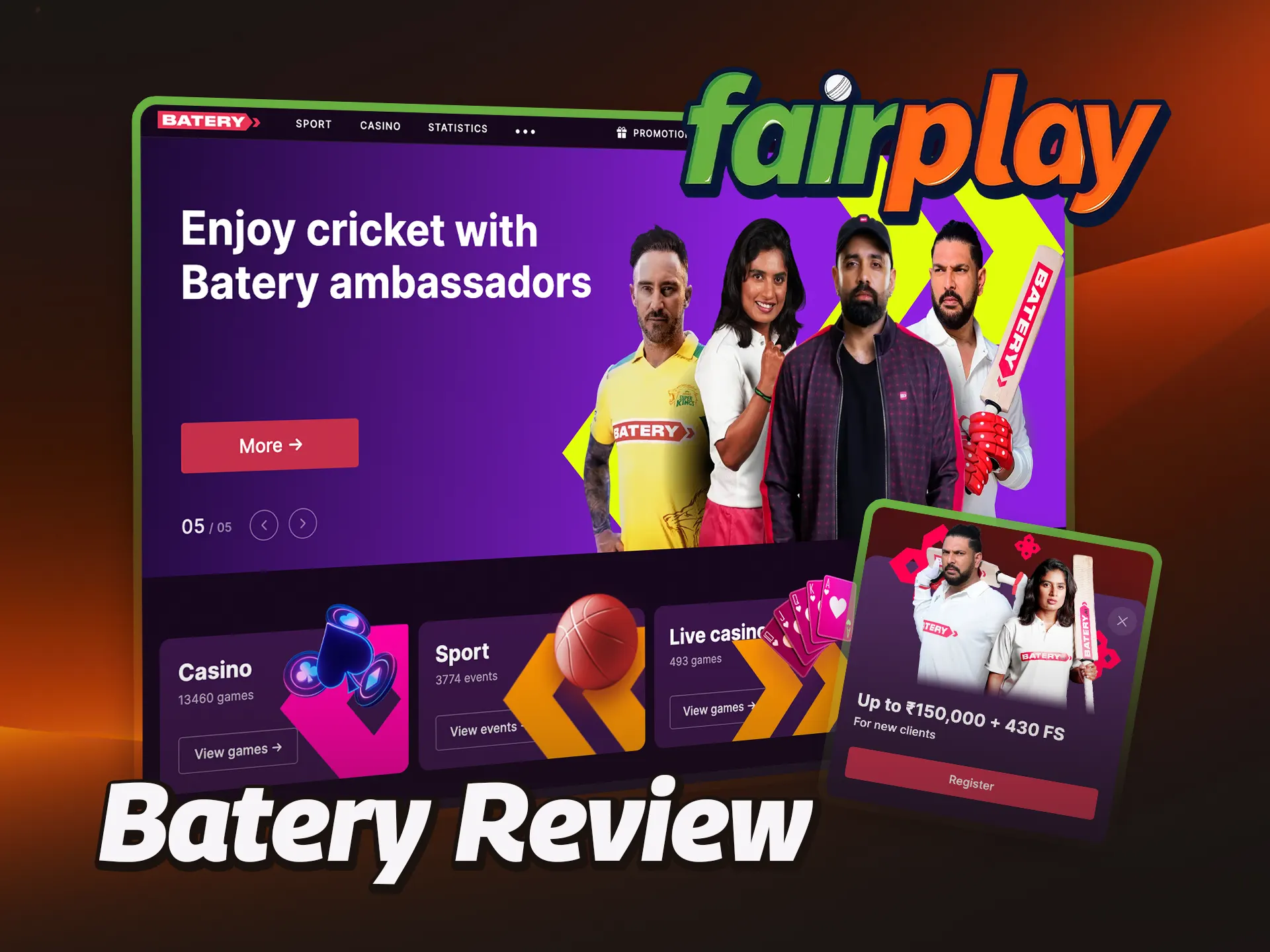 Visit Batery casino and win big.