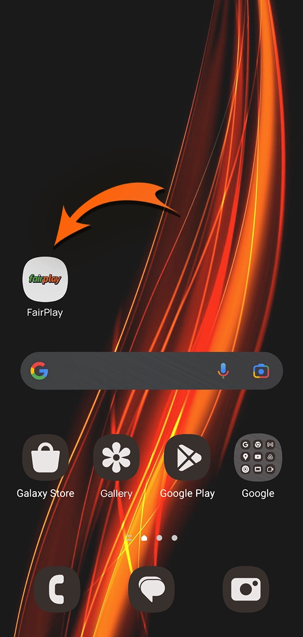 Launch the FairPlay mobile app and enjoy the game.