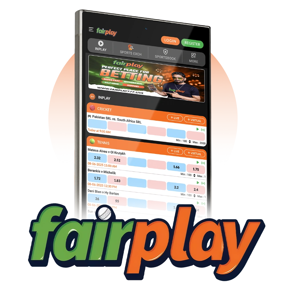 Download the FairPlay app for fast and convenient sports betting and casino games.
