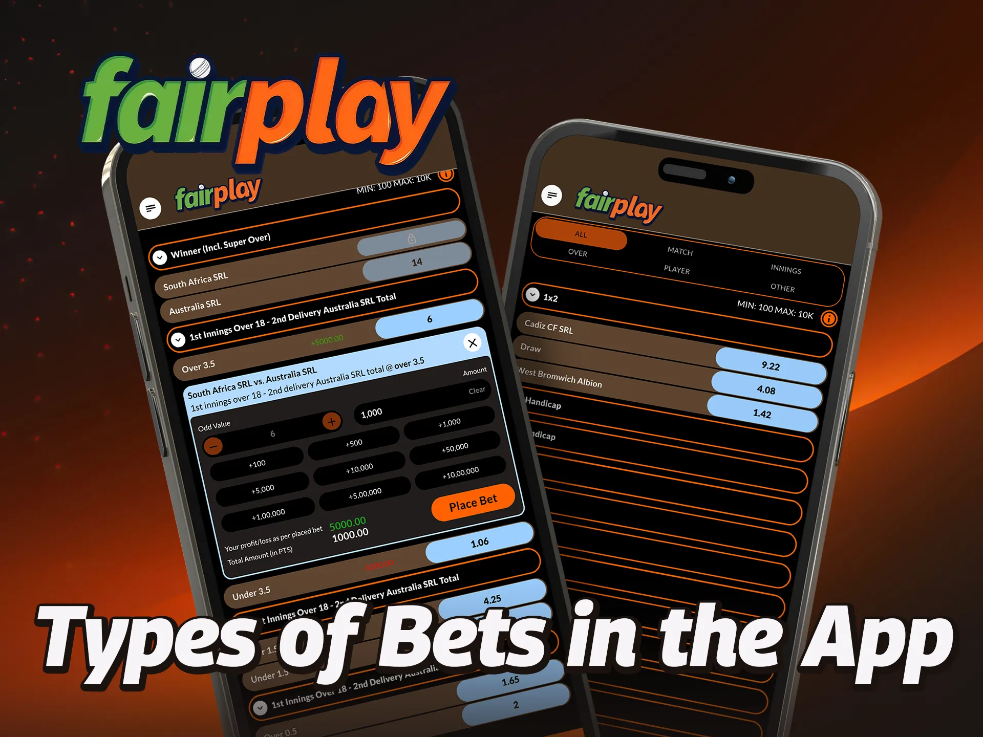 Discover some of the most popular betting options at FairPlay.