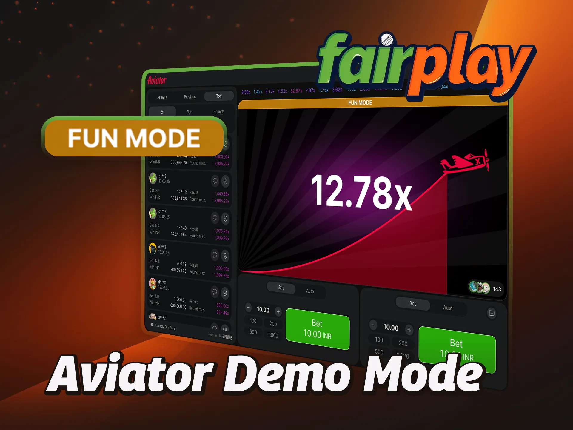 Simple instructions on how to play Aviator at FairPlay in demo mode.