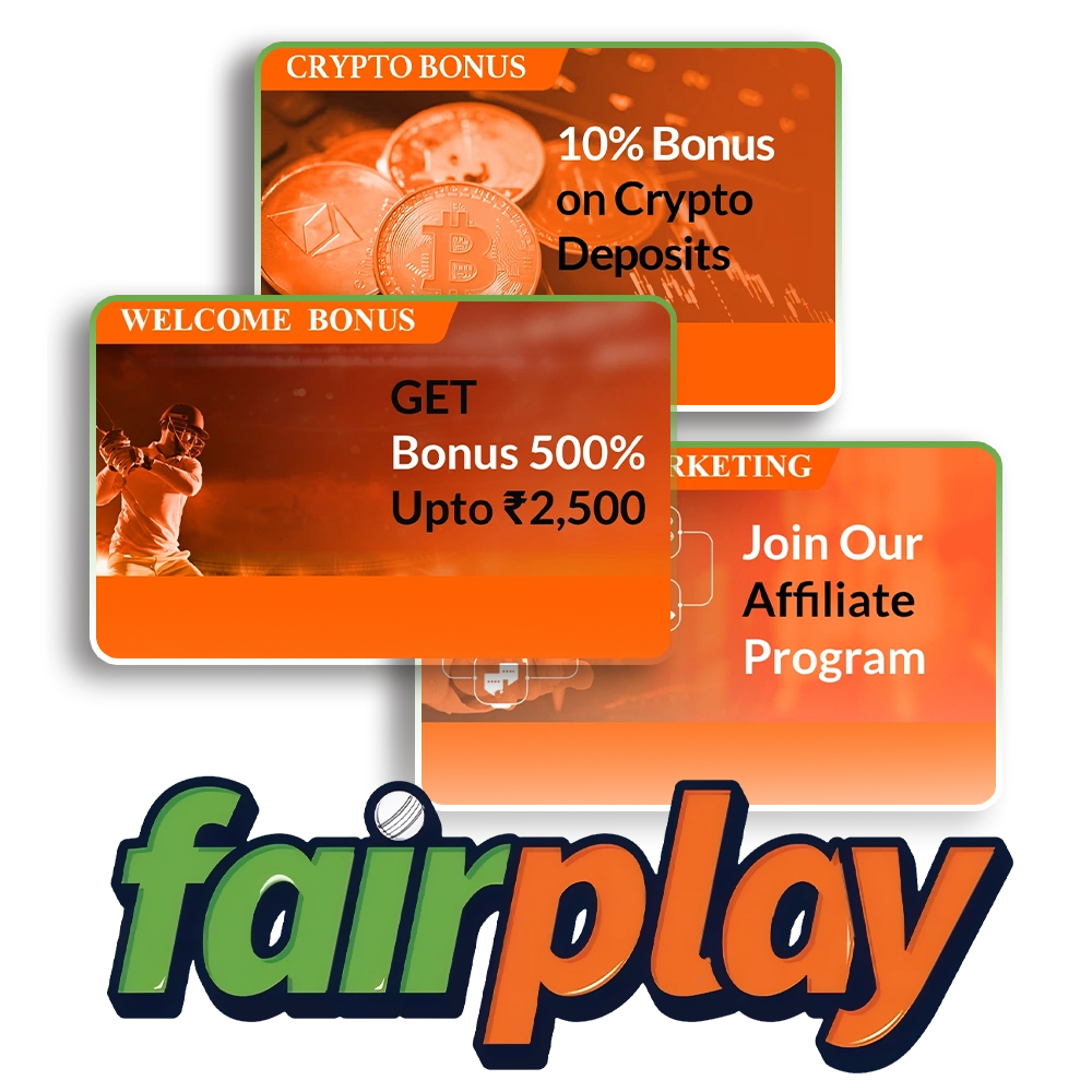 Enjoy generous bonuses at FairPlay casino.