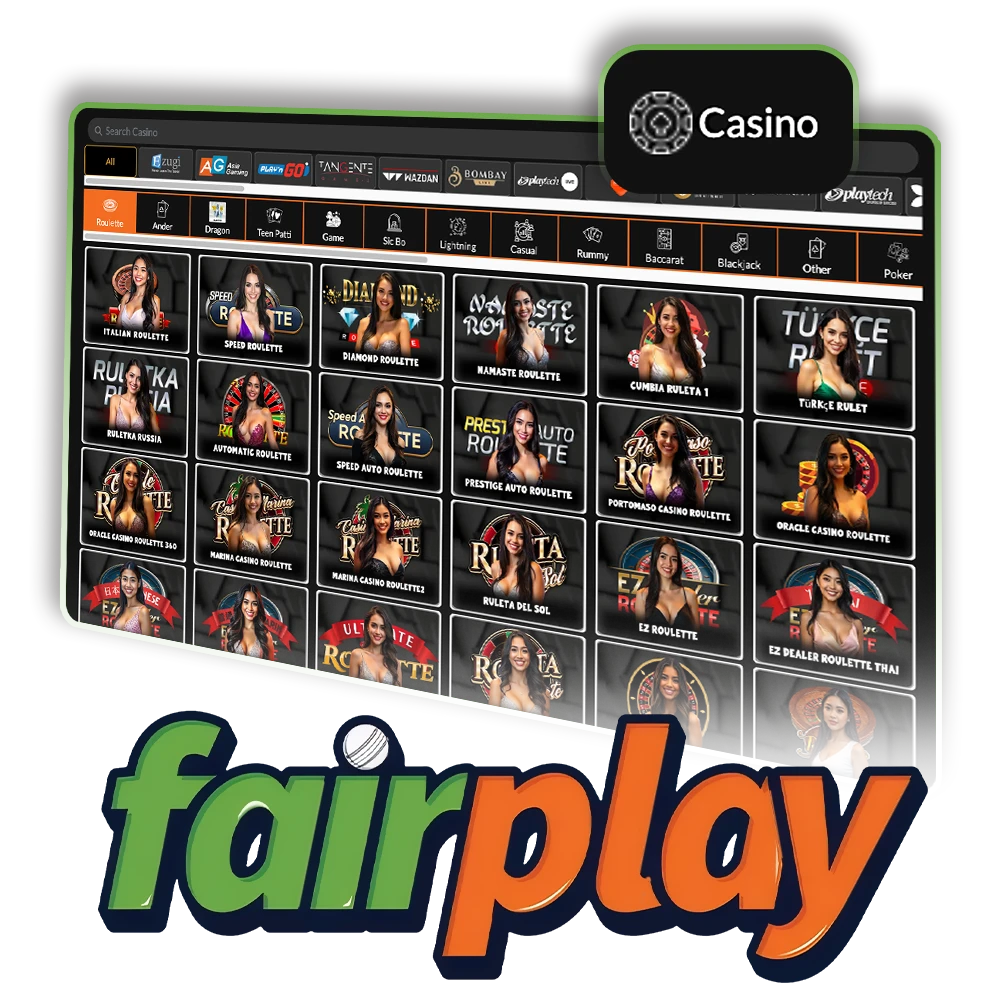Try your luck playing hundreds of games at FairPlay casino.
