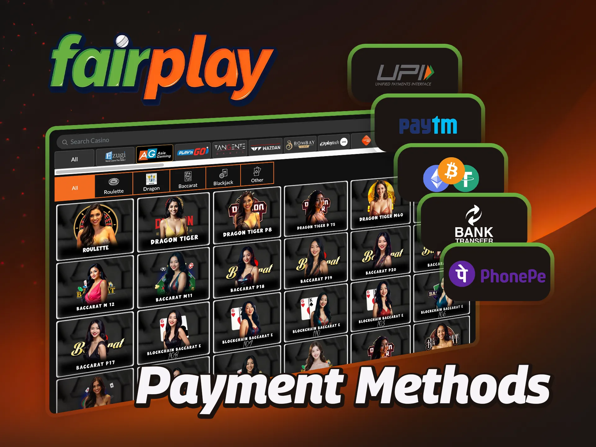 Use several trusted payment options for convenient deposits and withdrawals at FairPlay.