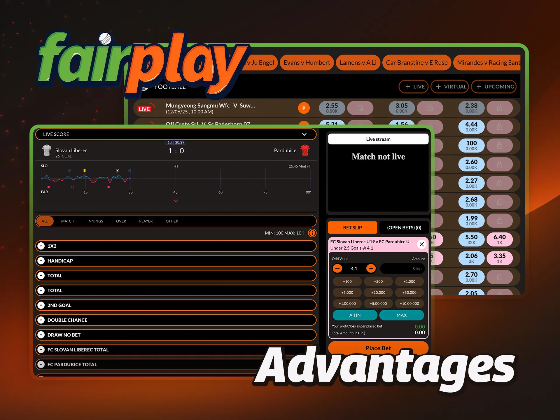 Read about the advantages of betting on football at FairPlay.