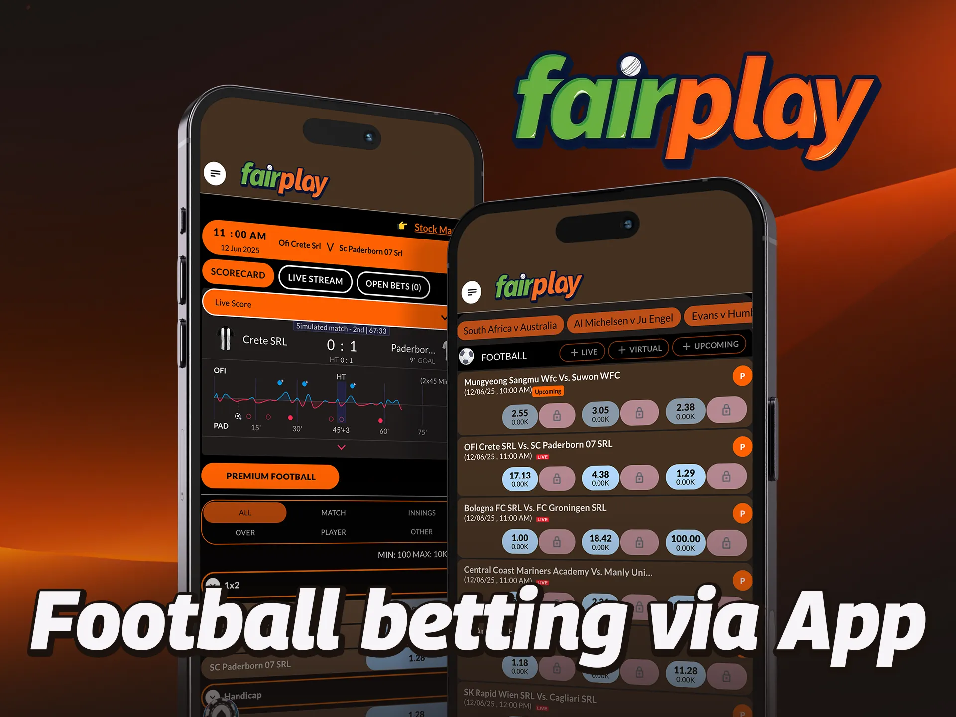 Discover the FairPlay mobile app for football betting.