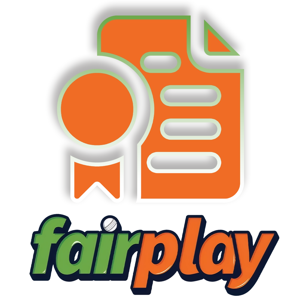 Check out FairPlay casino's license in India.