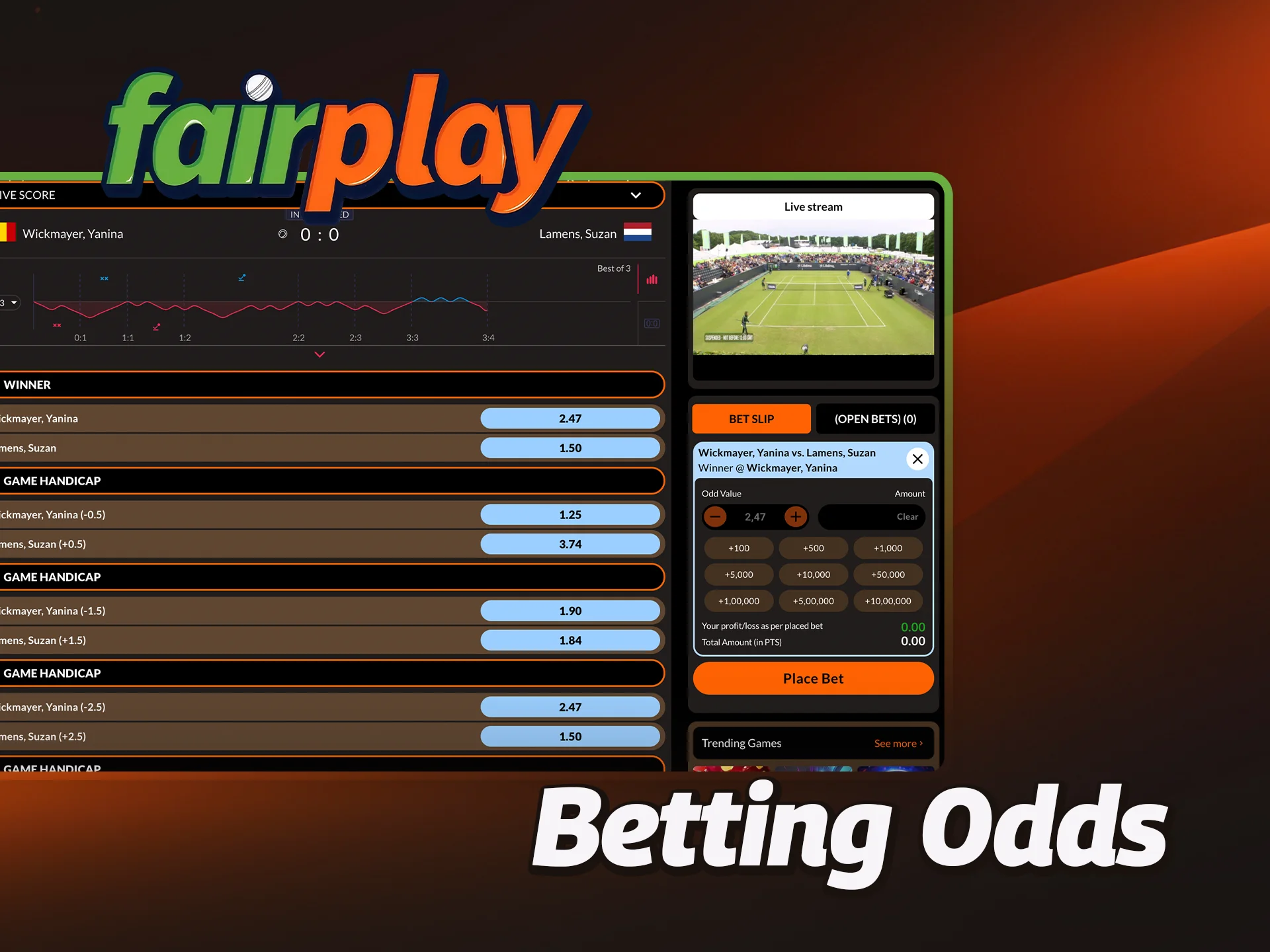 Discover different odds formats at FairPlay.