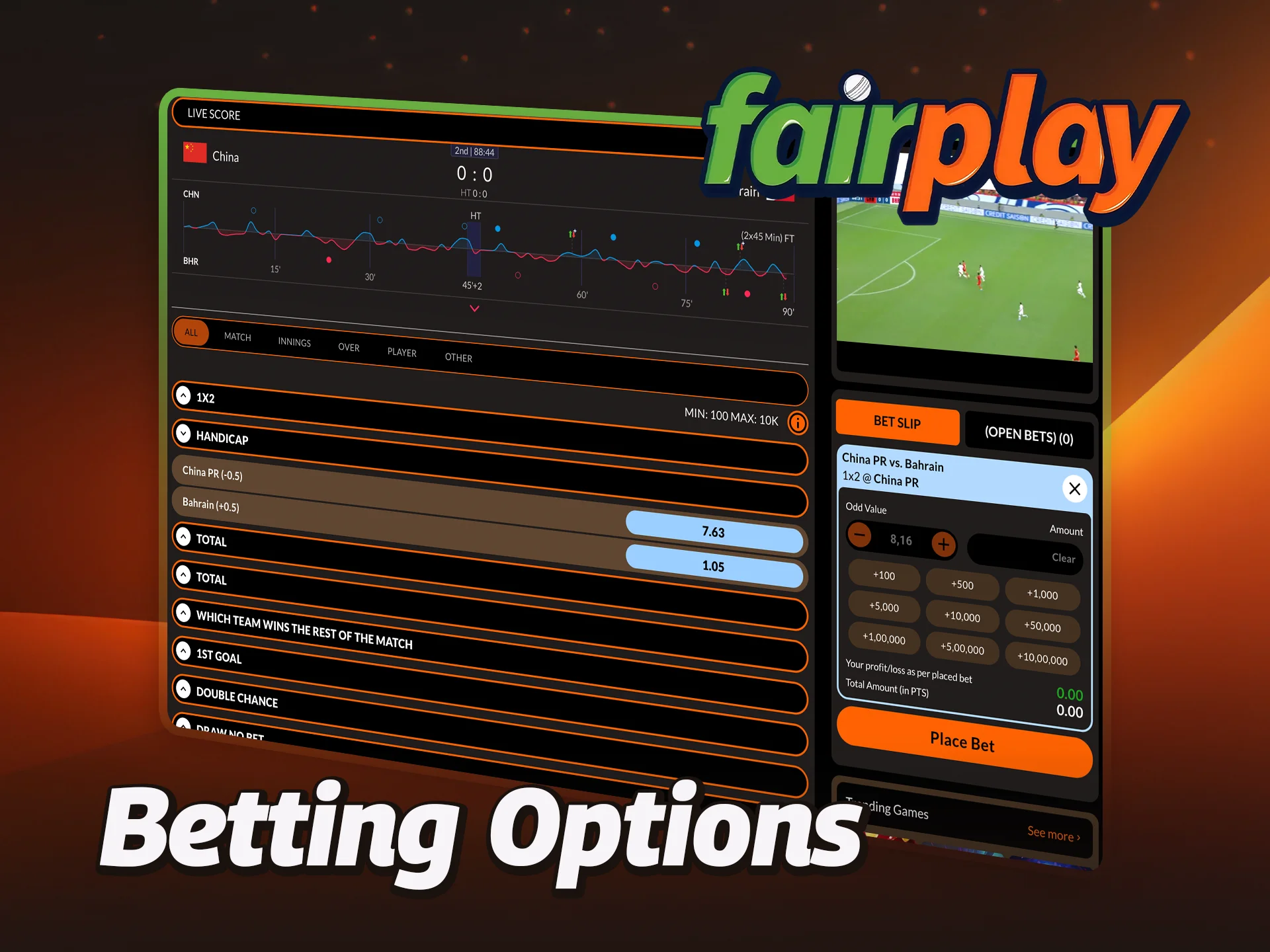 Read about the wide range of betting markets across various sports at FairPlay.