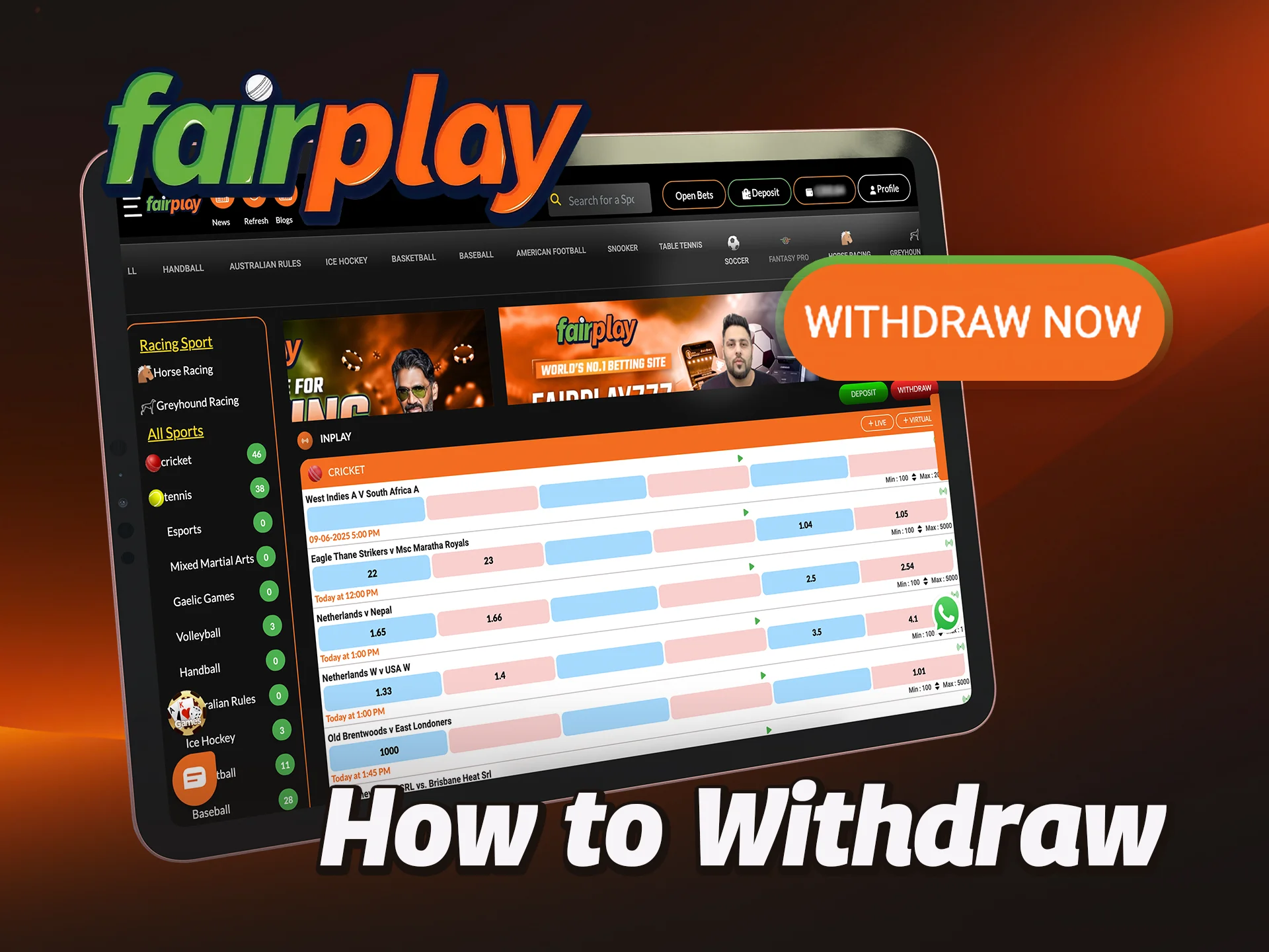 Read the guide on how to withdraw money from FairPlay without any problems.