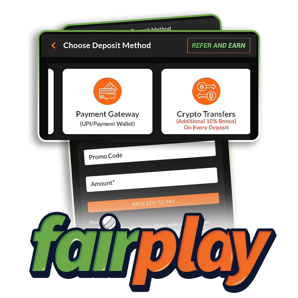 Find out how to deposit or withdraw your winnings quickly and easily at FairPlay.