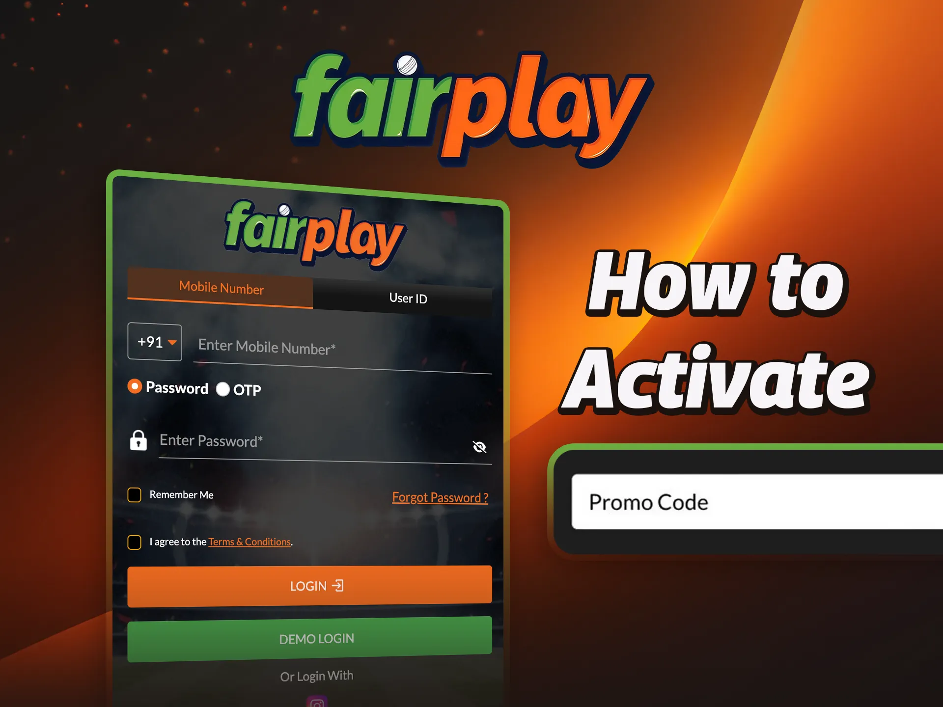 Simple steps to activate your promo code at FairPlay.