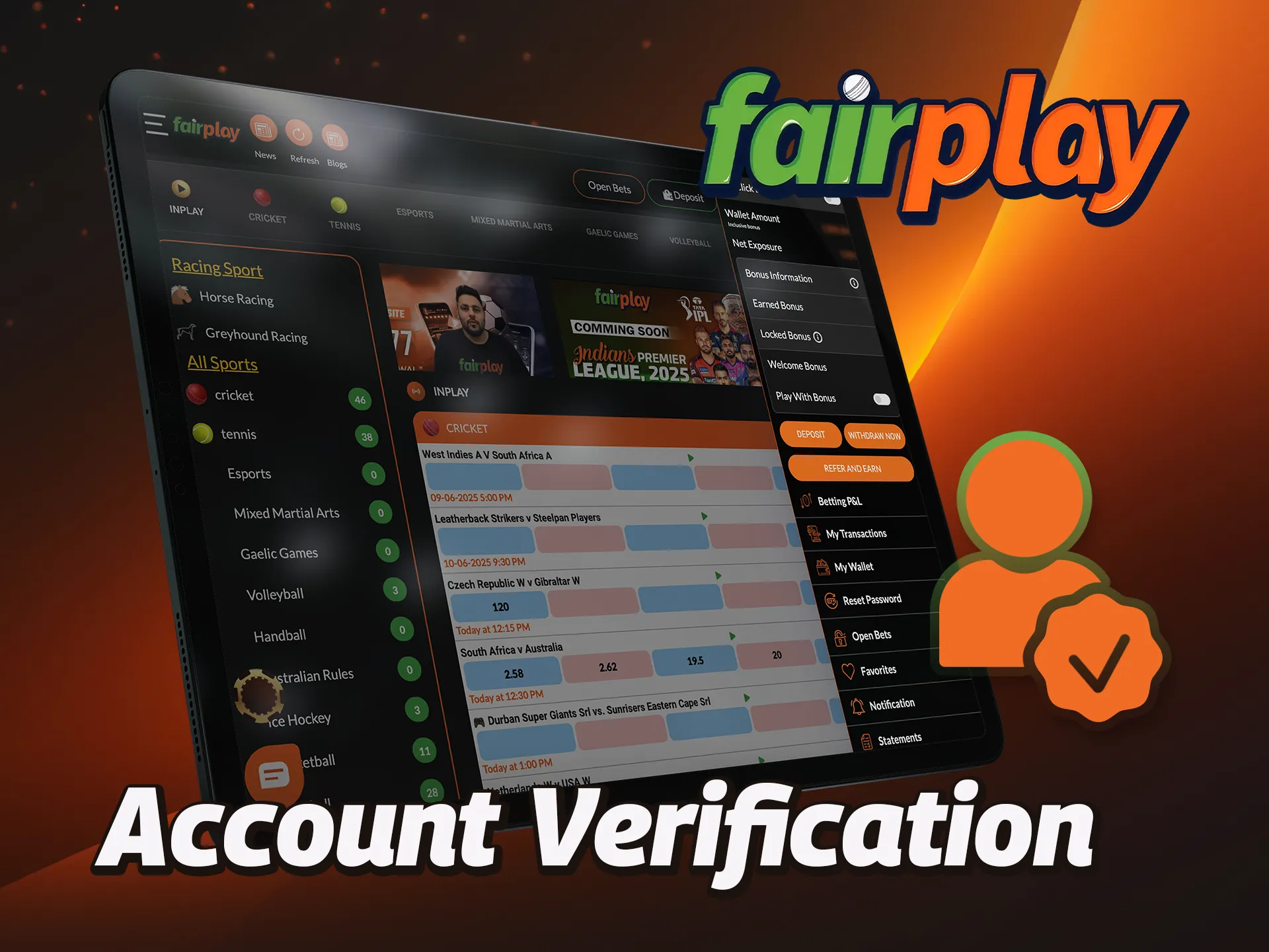 Complete verification to access all FairPlay features.