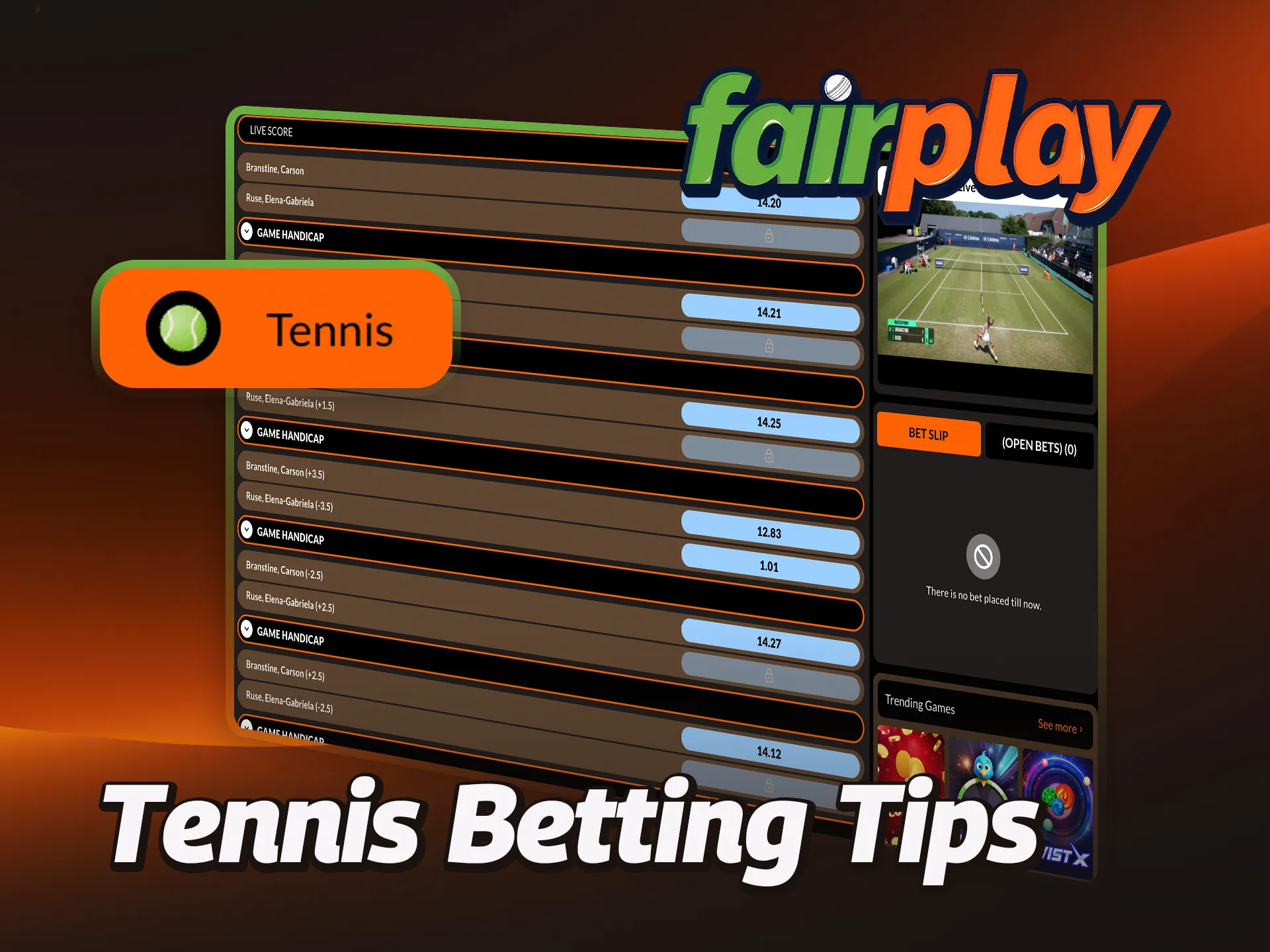 Follow these tennis betting tips to maximize your winnings at FairPlay.